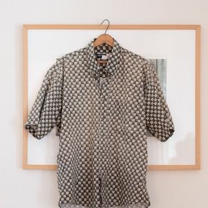 Alexander Martin Pattern Short Sleeve Button Down